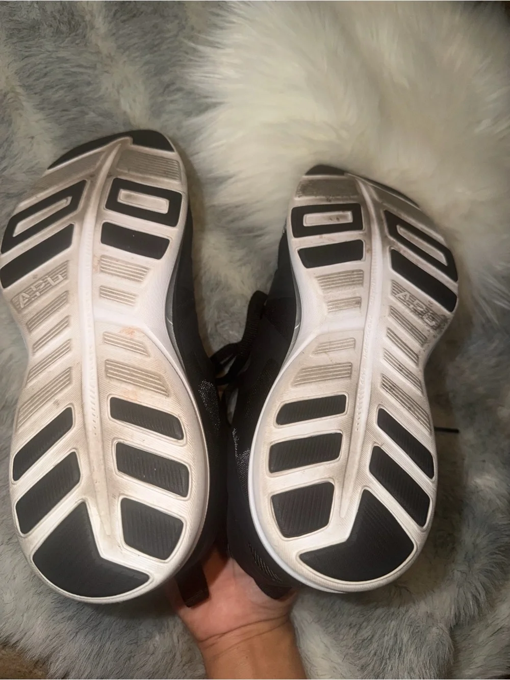APL AscendW Black and White Knit Sneakers